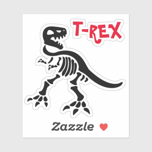 T-REX Skelet Sticker (Vel)