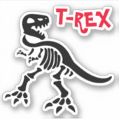 T-REX Skelet Sticker (Voorkant)