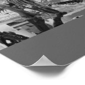 T-Rex Skeleton B+W Poster (Hoek)