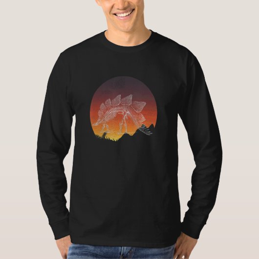 T-Rex Skeleton Botten Paleontoloog Fossil di T-shirt (Voorkant)