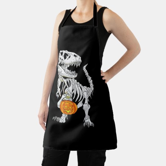 T-Rex skeleton Halloween-kostuum Schort (Insitu)