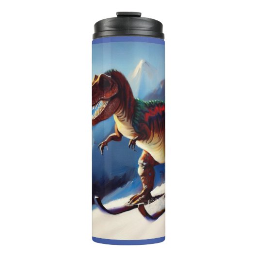 T Rex Skiën Thermosbeker (Voorkant)