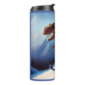 T Rex Skiën Thermosbeker (Gedraaid links)