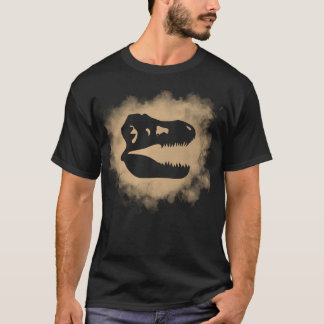 T-Rex Skull Silhouette Dust Splatter T-Shirt