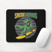 T-rex Sneeuwboarden Dinosaur Snowboard  Muismat (Met muis)