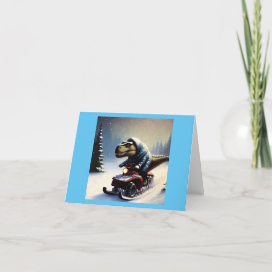 T Rex Sneeuwscooter Kaart (Voorkant)