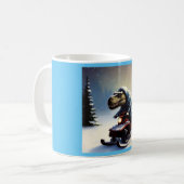 T Rex Sneeuwscooter Koffiemok (Voorkant links)