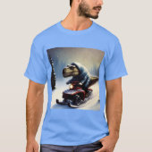 T Rex Sneeuwscooter T-shirt (Voorkant)