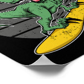 T-rex Snowboarden Dinosaurus Snowboard Poster (Hoek)