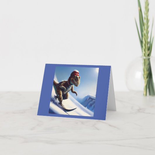 T Rex Snowboarden Kaart (Voorkant)