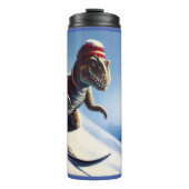 T Rex Snowboarden Thermosbeker (Voorkant)