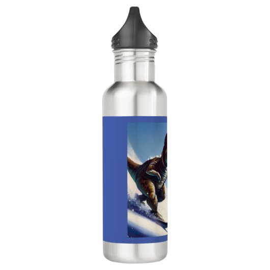 T Rex Snowboarden Waterfles (Links)