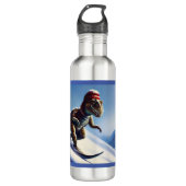 T Rex Snowboarden Waterfles (Voorkant)