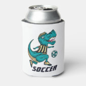 T-Rex Soccer Player-poorten Blikjeskoeler (Blikje Achterkant)