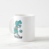 T-Rex Soccer Player-poorten Koffiemok (Voorkant links)