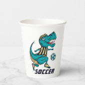 T-Rex Soccer Player-poorten Papieren Bekers (Achterkant)
