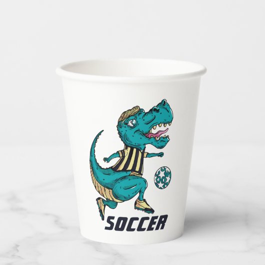 T-Rex Soccer Player-poorten Papieren Bekers (Voorkant)