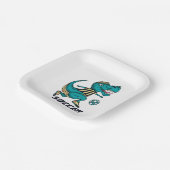 T-Rex Soccer Player-poorten Papieren Bordje (Gebogen)