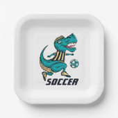 T-Rex Soccer Player-poorten Papieren Bordje (Voorkant)