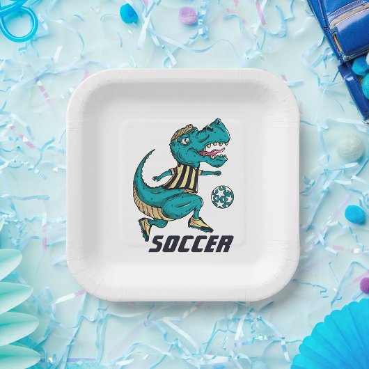 T-Rex Soccer Player-poorten Papieren Bordje
