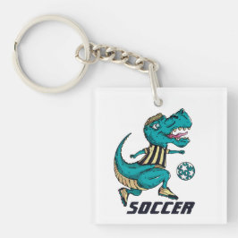 T-Rex Soccer Player-poorten Sleutelhanger