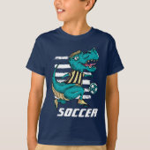 T-Rex Soccer Player Sports T-Shirt (Voorkant)