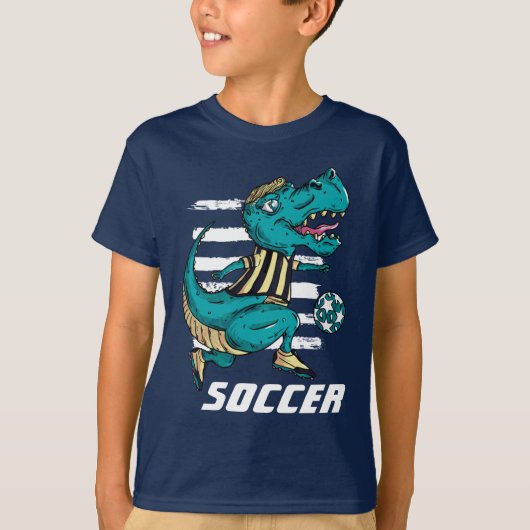 T-Rex Soccer Player Sports T-Shirt (Voorkant)