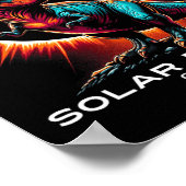 T-rex Solar Eclipse draagt singles april 8 2024 Poster (Hoek)