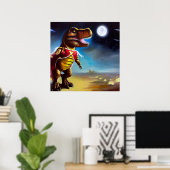 T Rex Space Opera Hero Poster (Thuiskantoor)