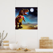 T Rex Space Opera Hero Poster (Keuken)