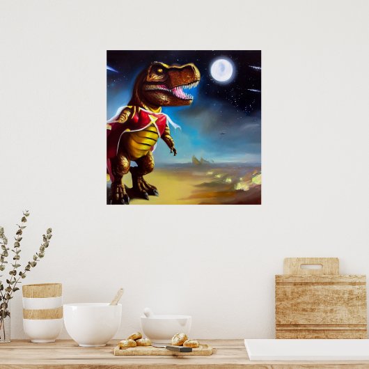 T Rex Space Opera Hero Poster (Keuken)