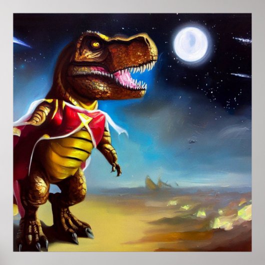 T Rex Space Opera Hero Poster (Voorkant)