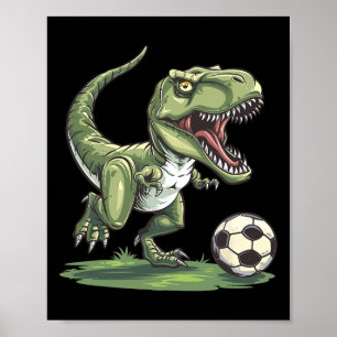 T-rex speelt voetbal Byll, Voetbal voor kinderen  Poster