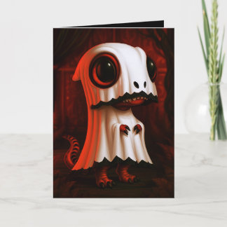 T-Rex spook Halloween kostuum illustratie Kaart