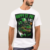 T-rex St Patrick's dag T-shirt (Voorkant)