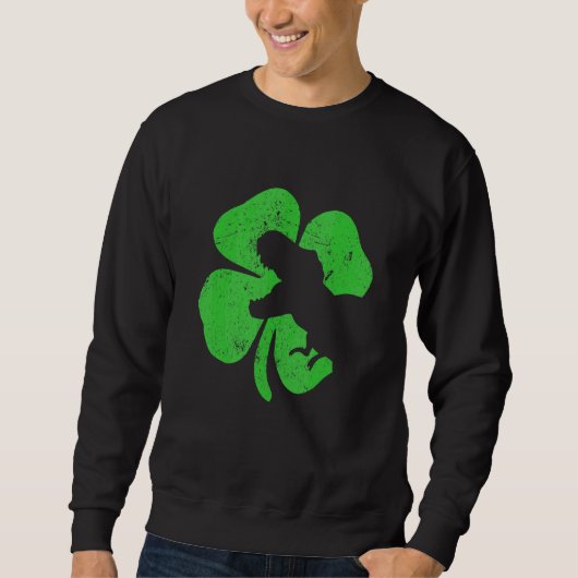 T Rex St Patricks Day Dinosaur Shamrock Volwassene Trui (Voorkant)