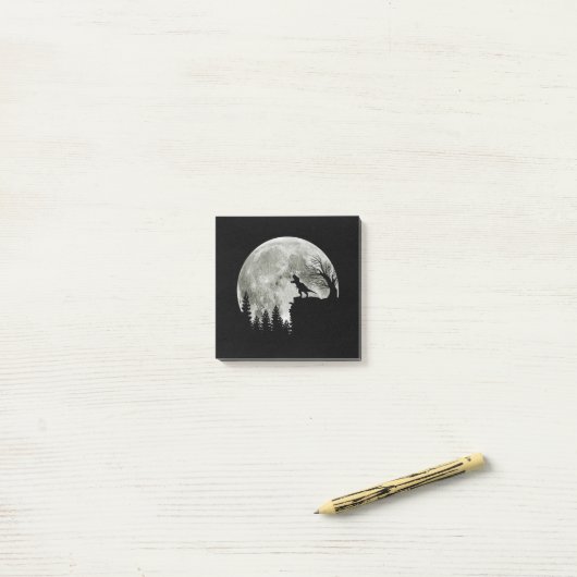 T Rex staande op berg maanlicht Halloween Post-it® Notes (Op bureau)