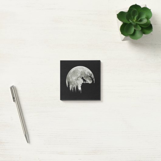 T Rex staande op berg maanlicht Halloween Post-it® Notes (Kantoor)
