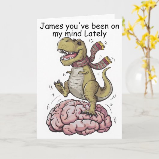 T-Rex staat op de hersenen Kaart (Gele Bloem)