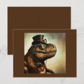 T Rex Steampunk Briefkaart (Voorkant / Achterkant)