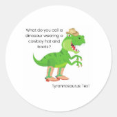 T-rex-stickers Ronde Sticker (Voorkant)