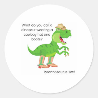 T-rex-stickers Ronde Sticker