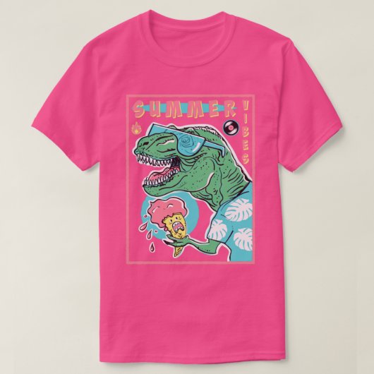 T Rex Summer Vibes T-shirt (Design voorkant)