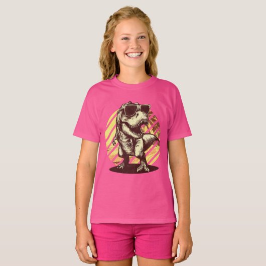 T-Rex Summer Vibes T-shirt (Voorkant volledig)
