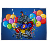 T-Rex Superheld 5th Birthday Groot Cadeauzakje (Achterkant)