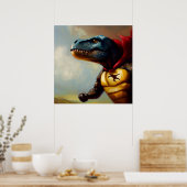 T Rex Superhero Poster (Keuken)