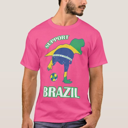 T-Rex Support Jersey 2018 Brazilië Voetbal Shirt v (Voorkant)
