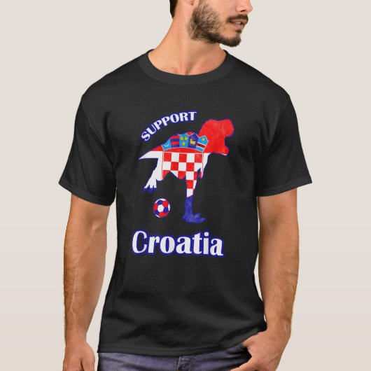 T Rex Support Jersey Kroatië Voetbal 2018 Jongens  T-shirt (Voorkant)