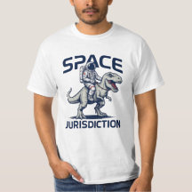 T-Rex T-Shirt met astronaut en ruimte jurisdictie