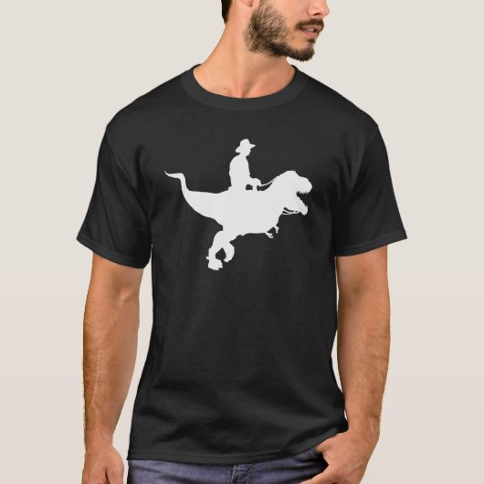 T-Rex T-shirt met cowboy Riding (Voorkant)